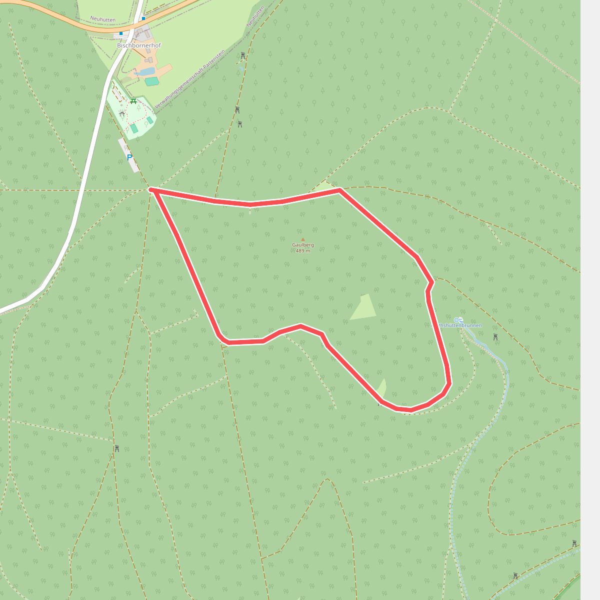 Roter Hase, Rundwanderweg Bischborner Hof