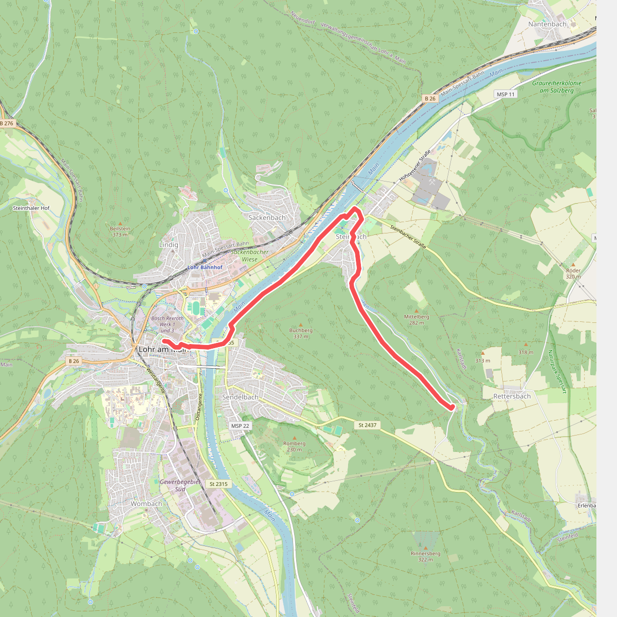 Ortswanderweg Lohr 4 Sieben-Zwerge-Weg