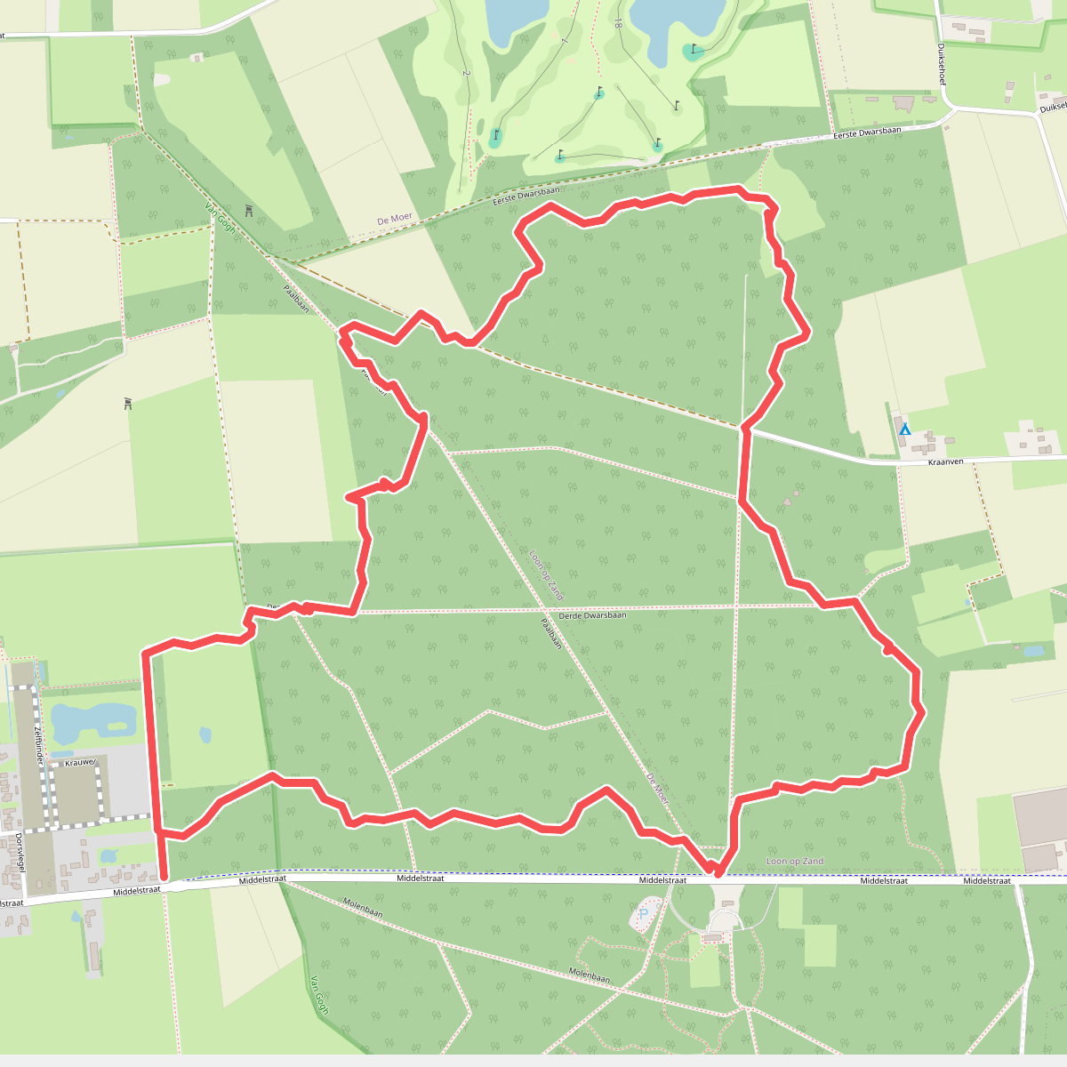Wandelroute Noord Huis ter Heide bij Tilburg