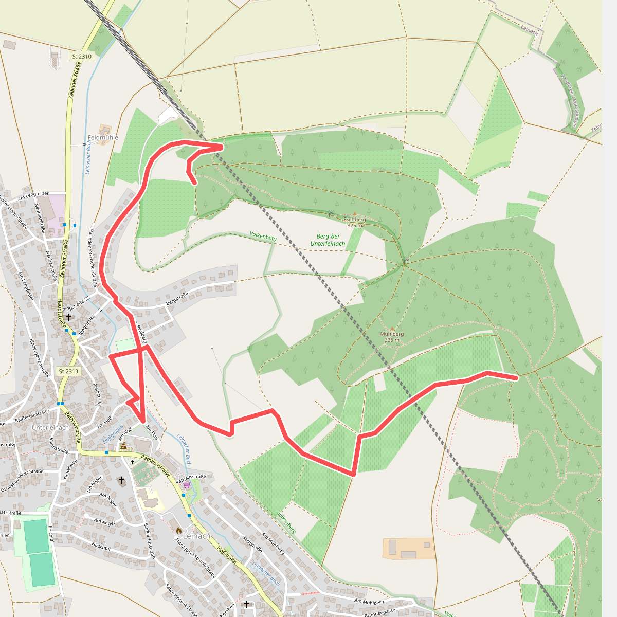 WanderErlebnisroute Volkenberg - Zubringer Leinach