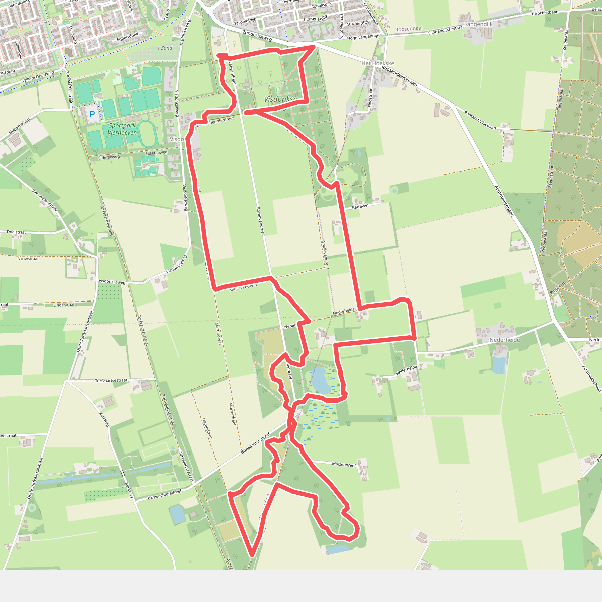Wandelroute landgoed Visdonk, bij Roosendaal