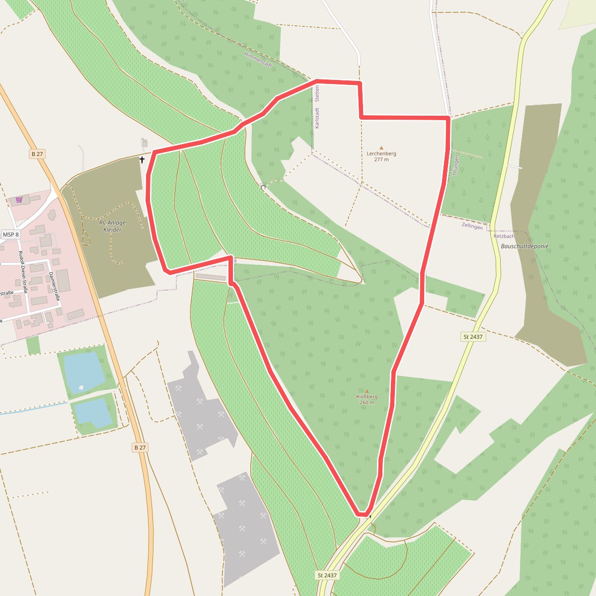 Rundwanderweg H 6 Himmelstadt "Blauer Turm
