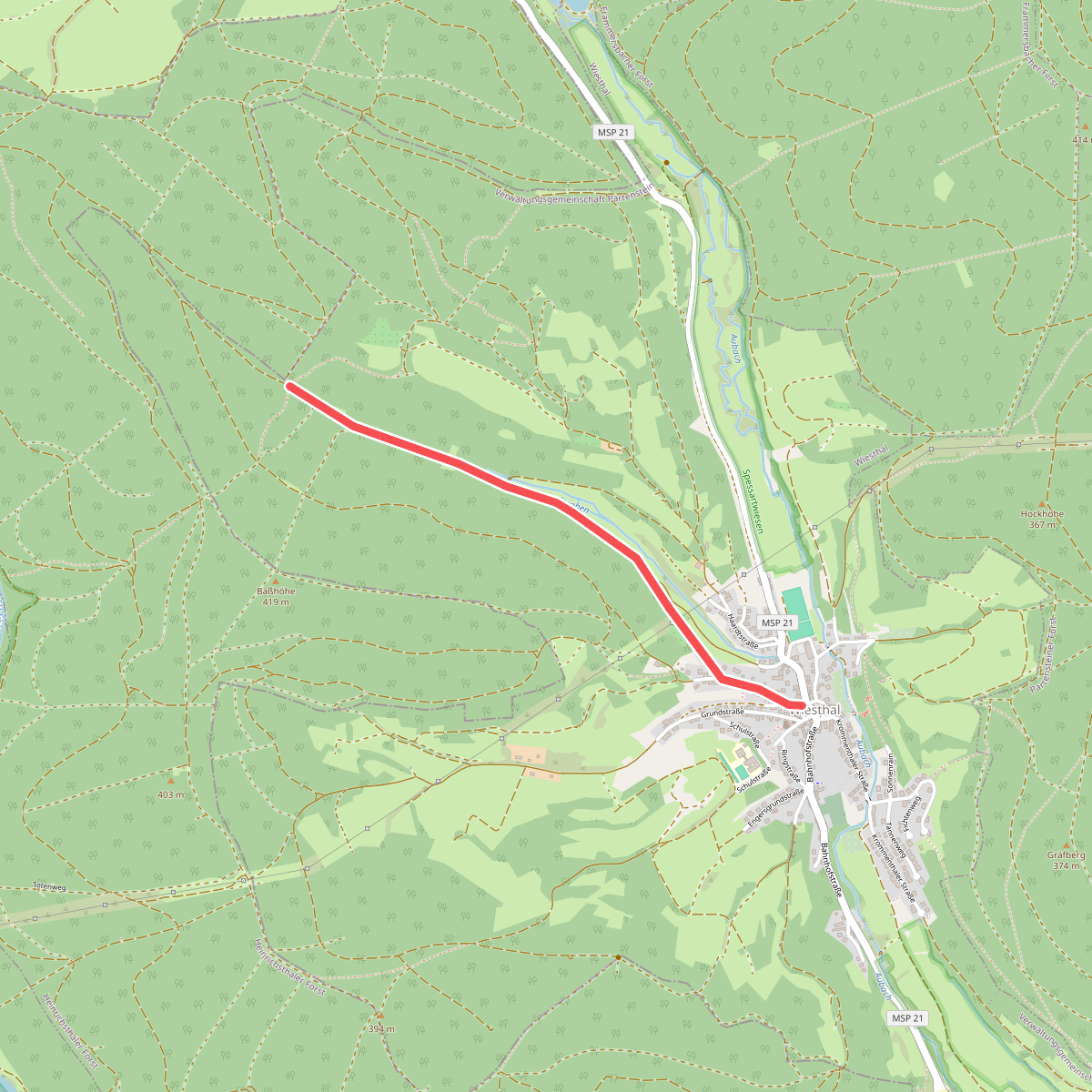 Örtlicher Wanderweg Wiesthal 8