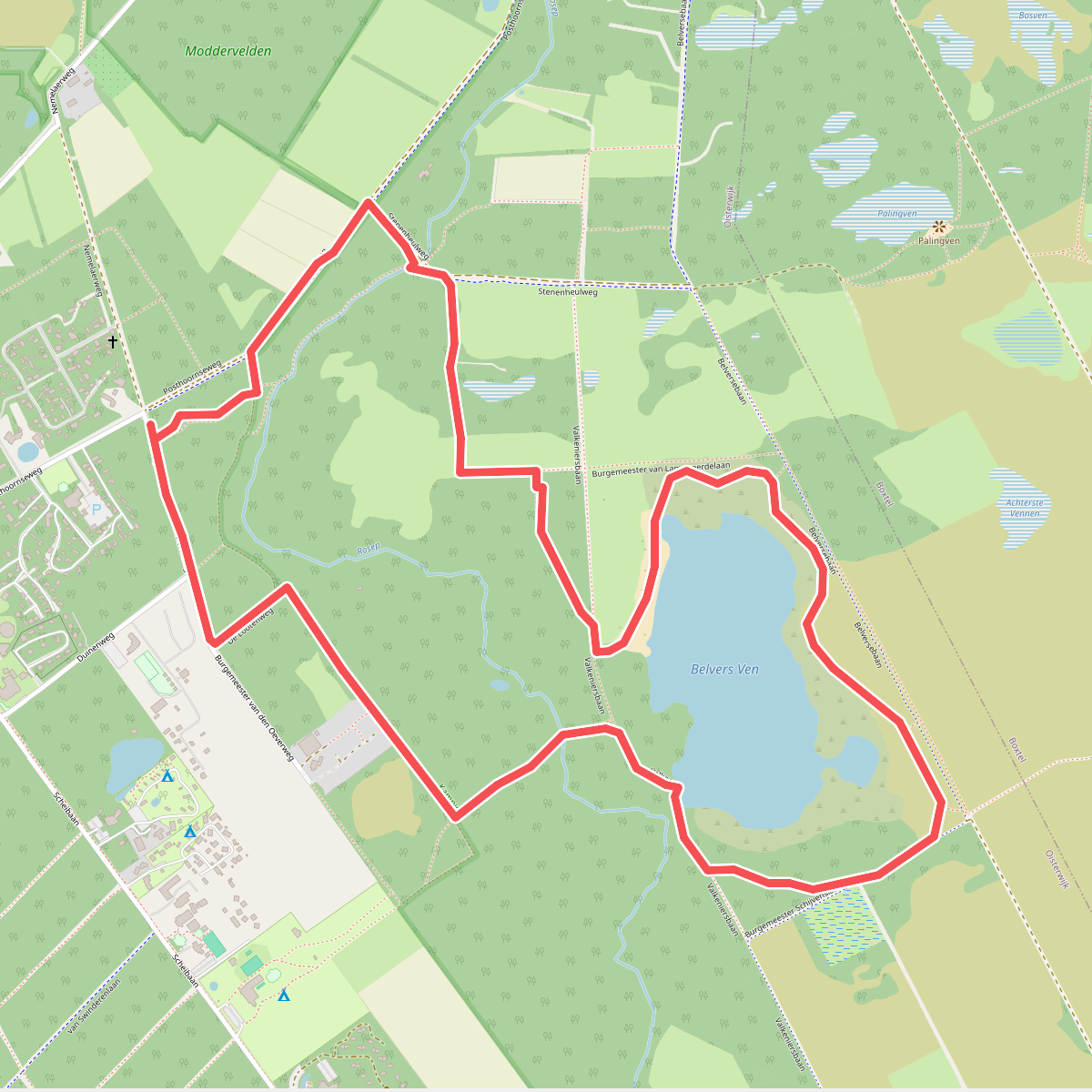 Wandelroute Belversven, bij Oisterwijk