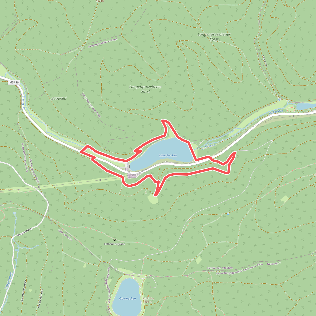 Roter Schmetterling, Rundwanderweg Sinderbachtal