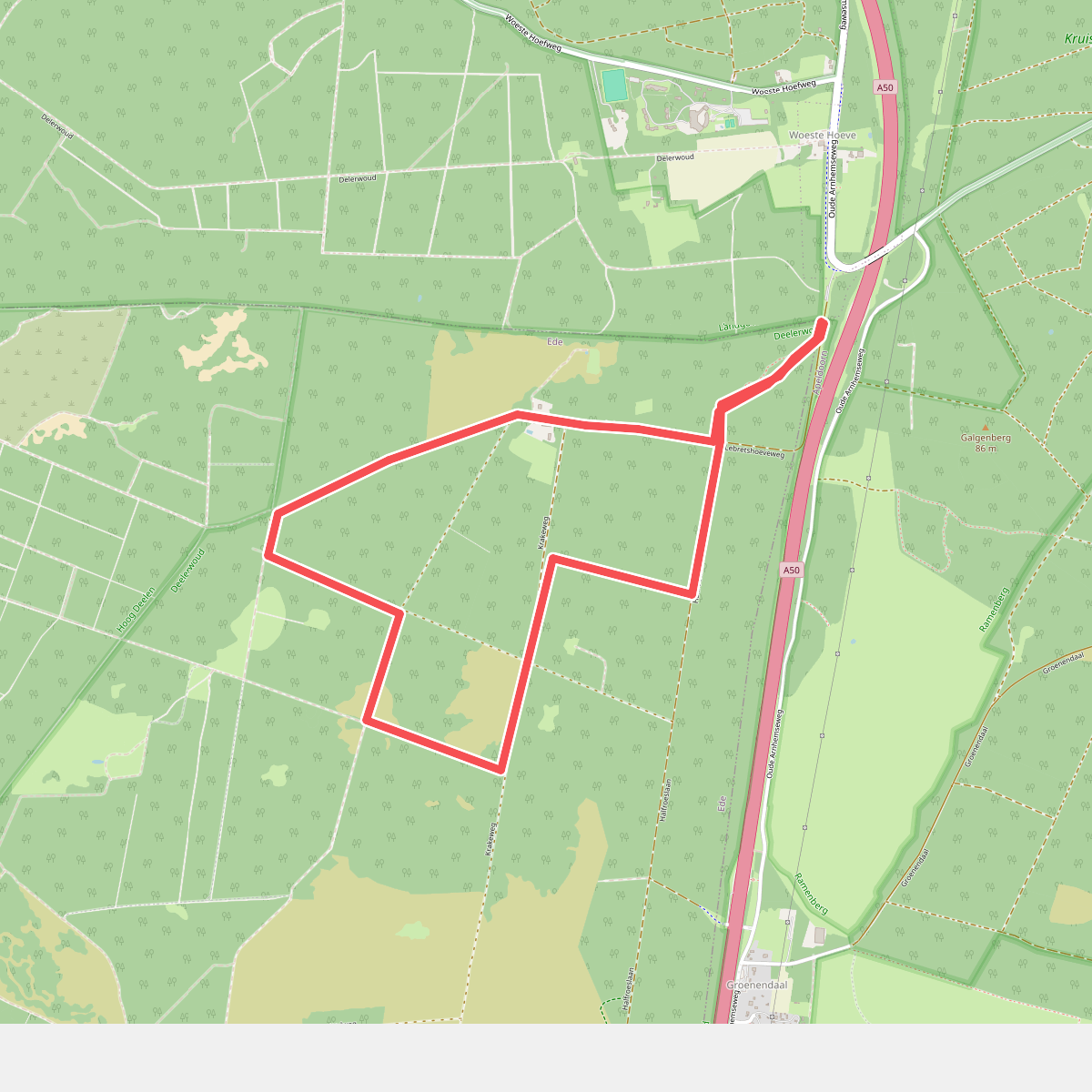 Wandelroute herten spotten in het Deelerwoud, Veluwe