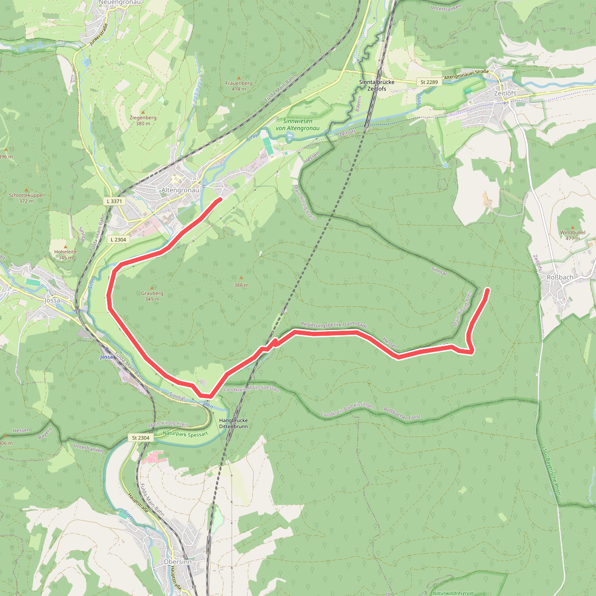 Nebenweg Altengronau-Roßbach
