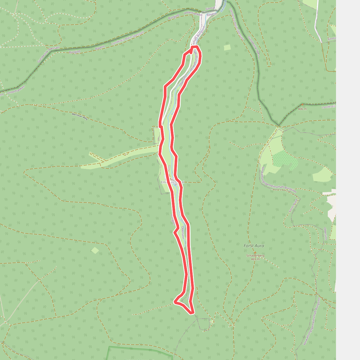 Roter Schmetterling, Rundwanderweg Emmerichsthal