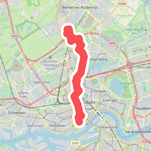 Wandelroute vanuit de stad naar het Rotterdams platteland