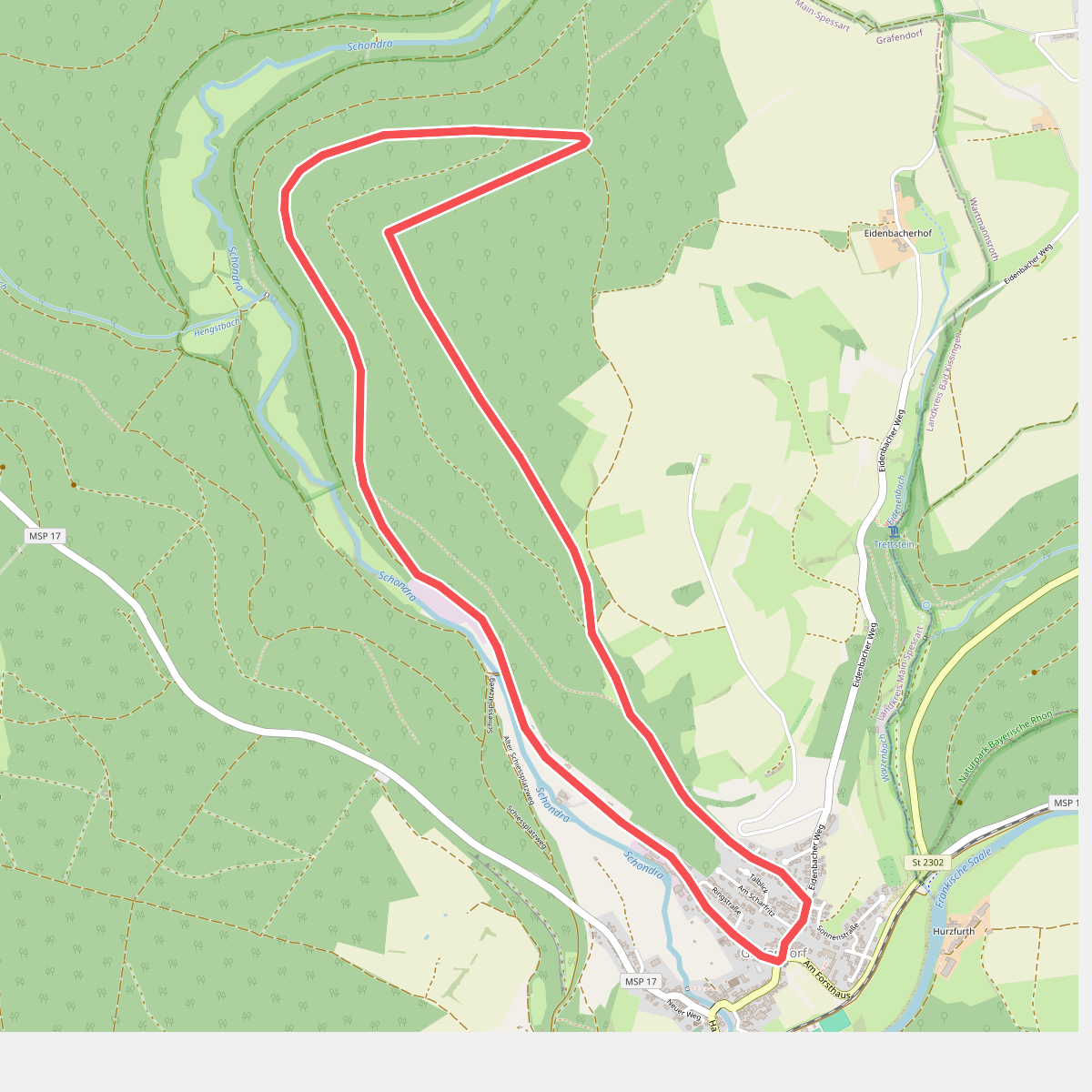 Roter Schmetterling, Rundwanderweg Gräfendorf