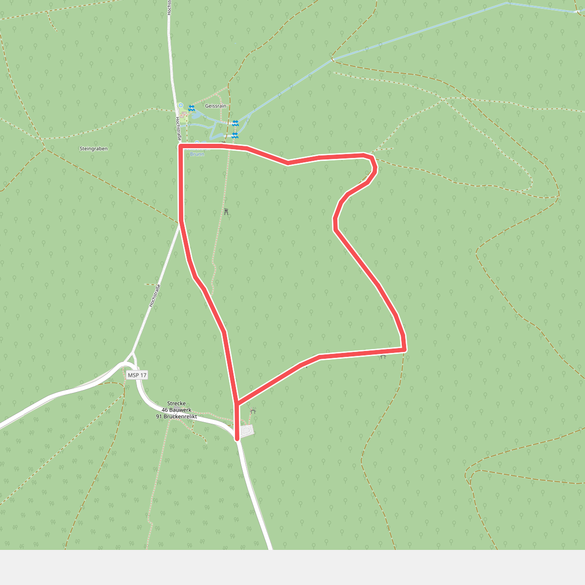 Blauer Pilz, Rundwanderweg Schondraberg