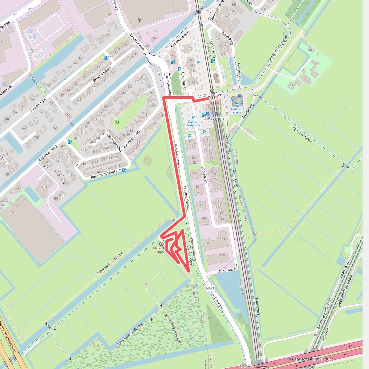 Vlinderroute rondom Melkschuur Zuidpolder, bij Rodenrijs