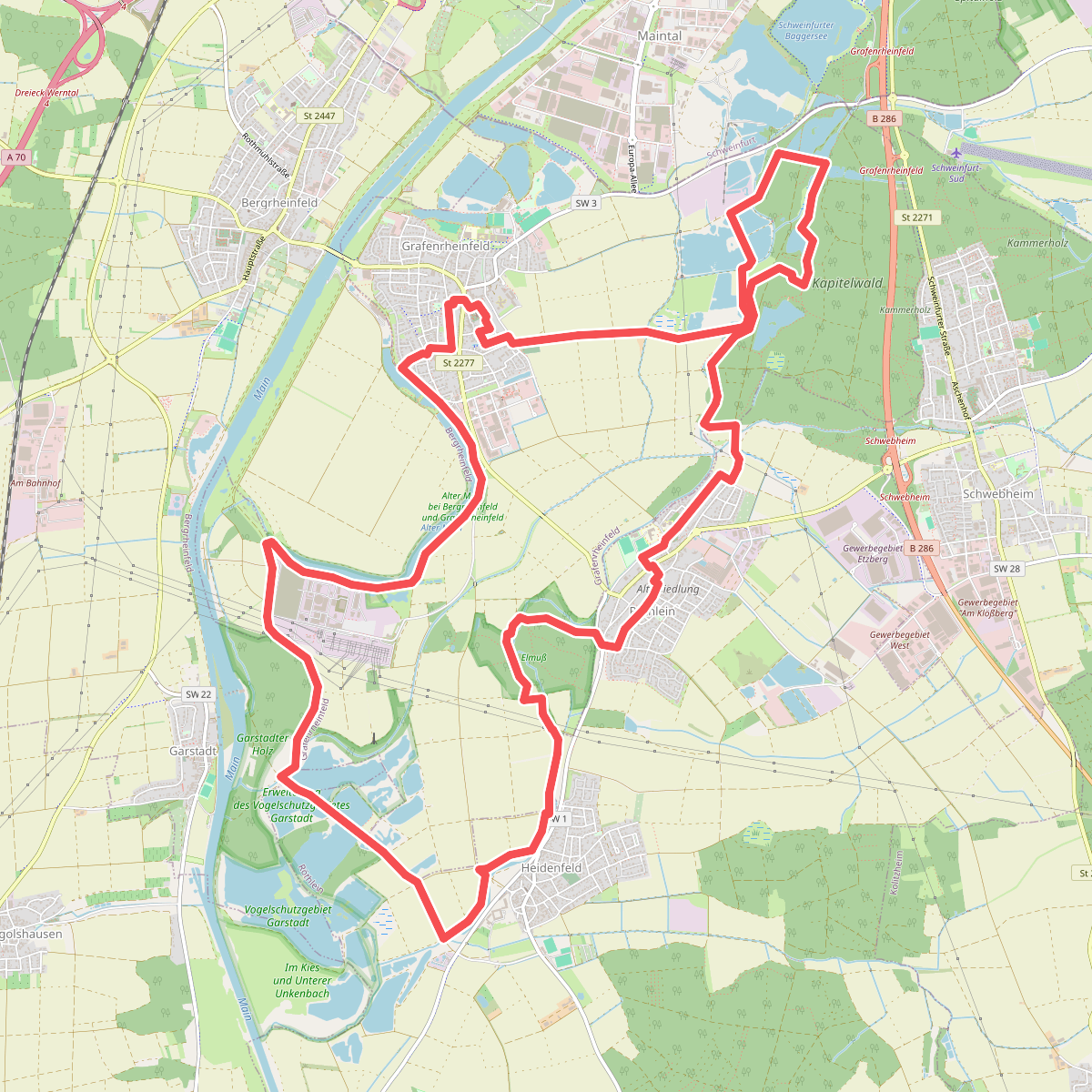 Auenwaldweg - Schweinfurter Mainbogen