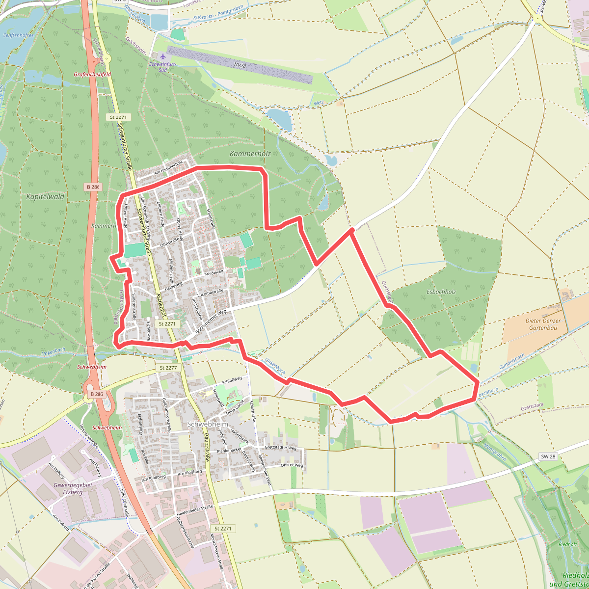 Rundwanderweg durch die Gemarkung Schwebheim
