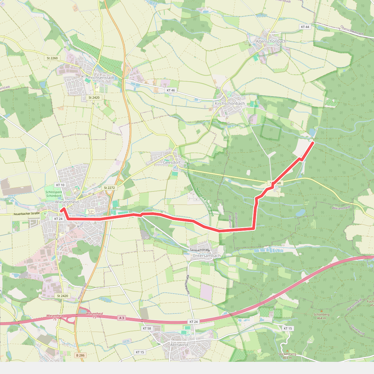 Wanderweg Rotes Dreieck