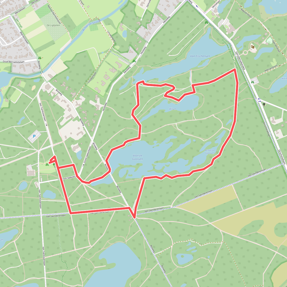 Wandelroute Goorven door de Oisterwijkse bossen