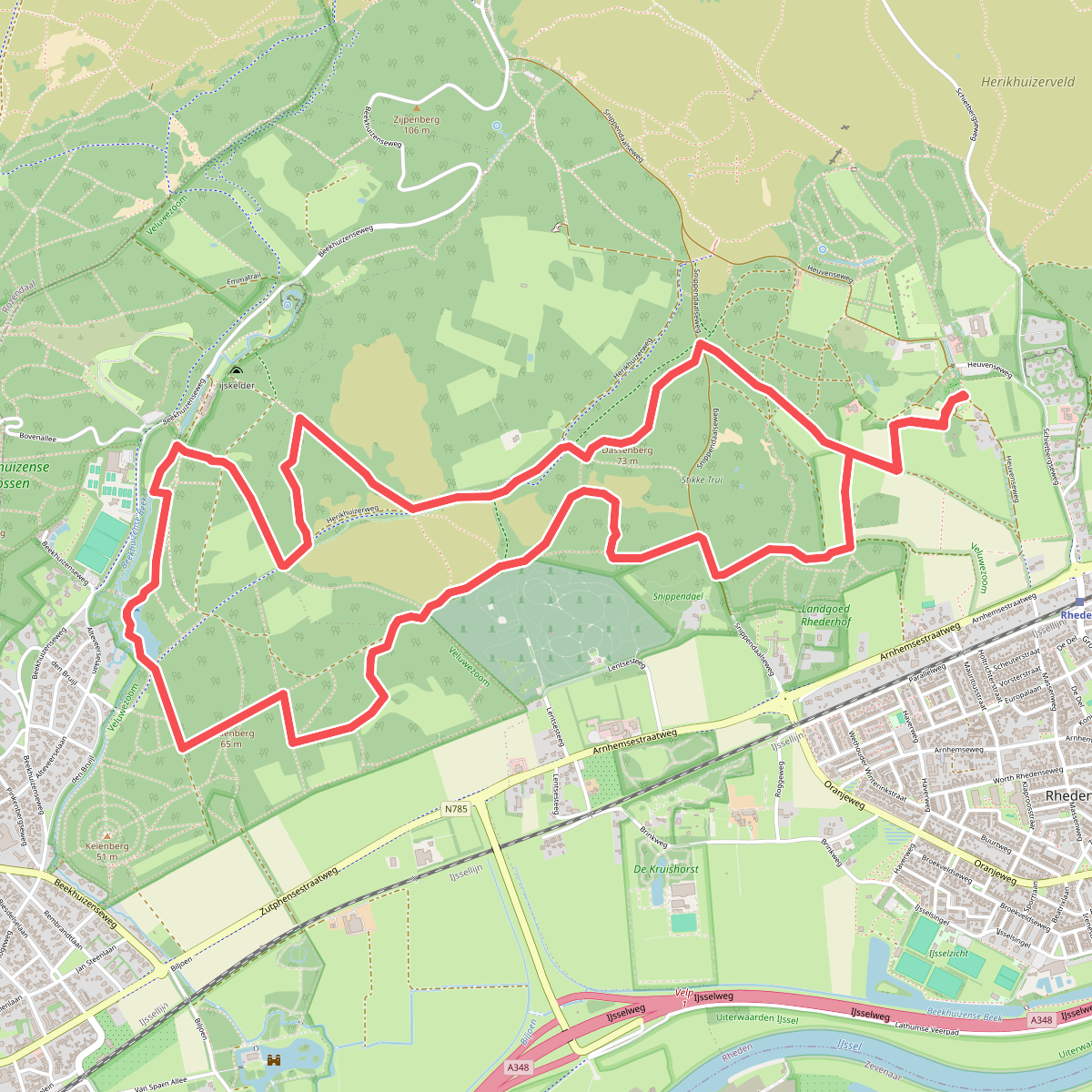 Wandelroute Heuven Beekhuizen Veluwezoom