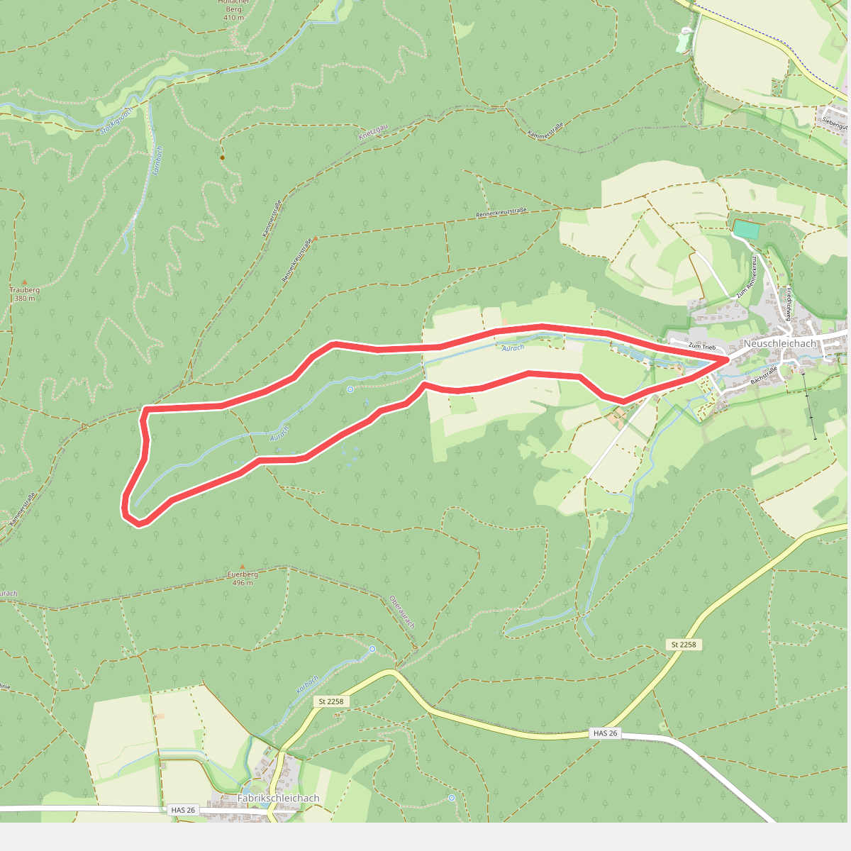 Wanderweg Aurachquelle