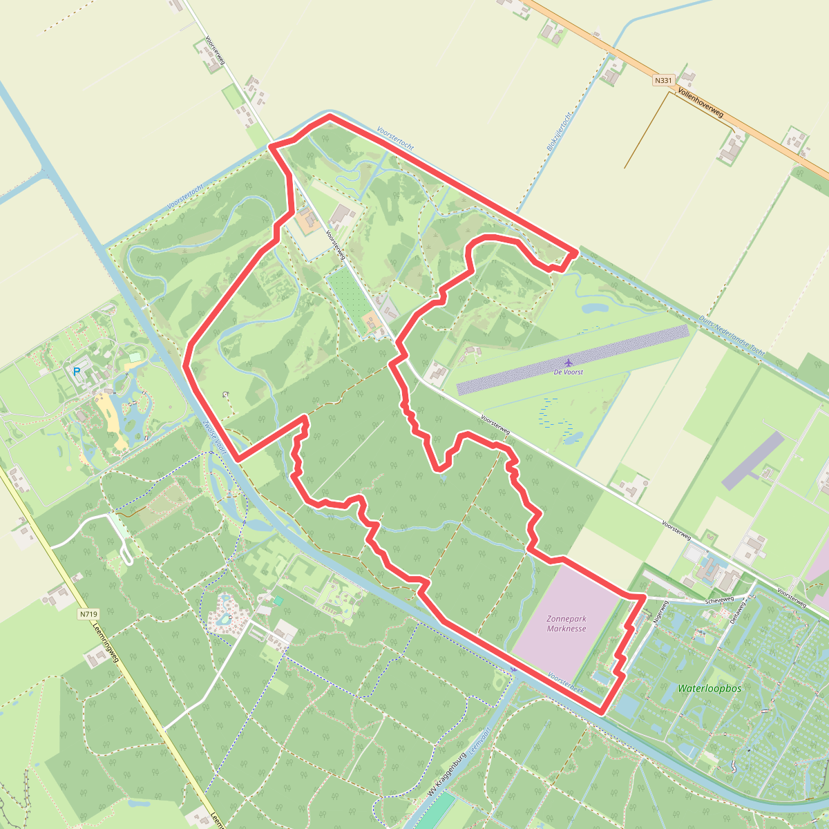 Wendelbosroute vanuit Rijksmonument 