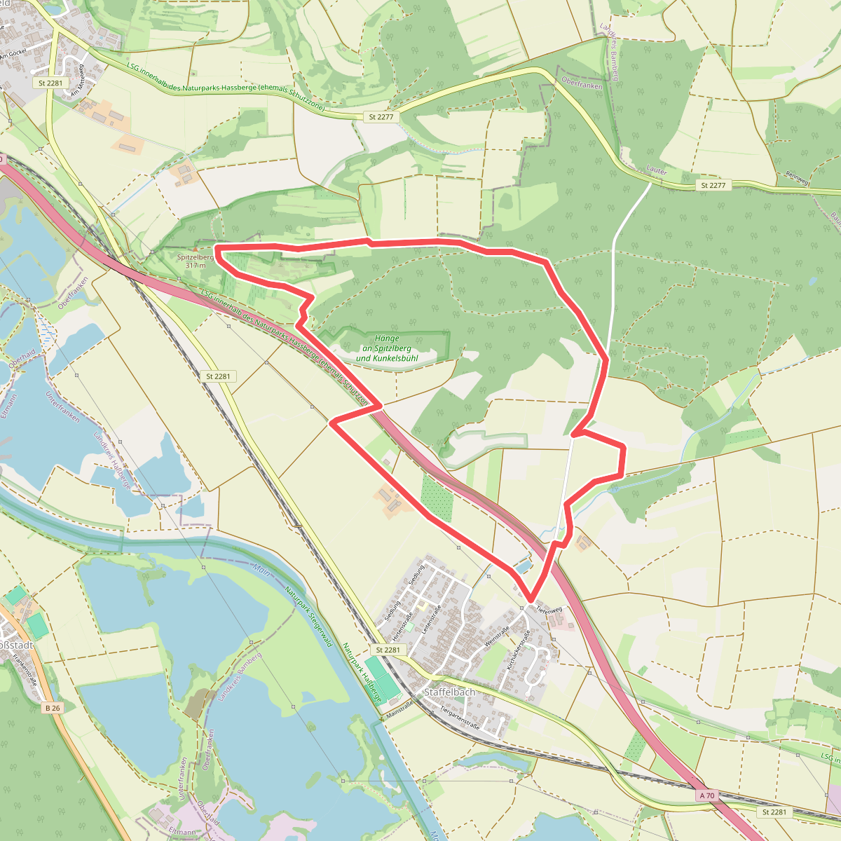 Rundwanderweg Oberhaid rot