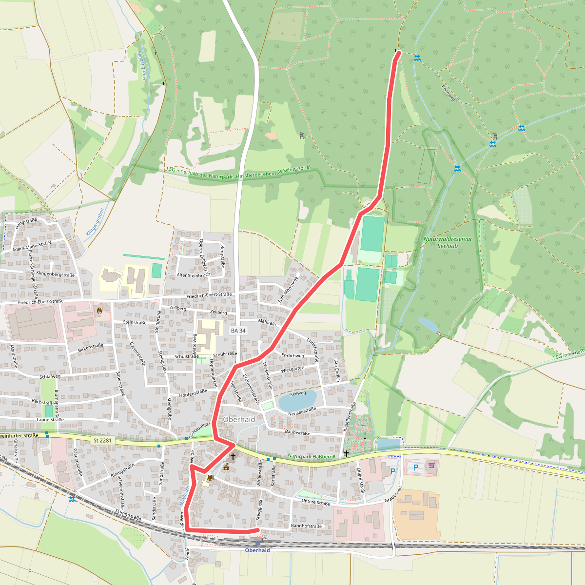 Verbindungsweg Oberhaid Bahnhof - 7-Flüsse-Wanderweg