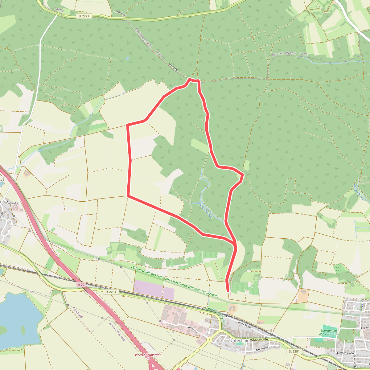 Rundwanderweg Oberhaid ocker