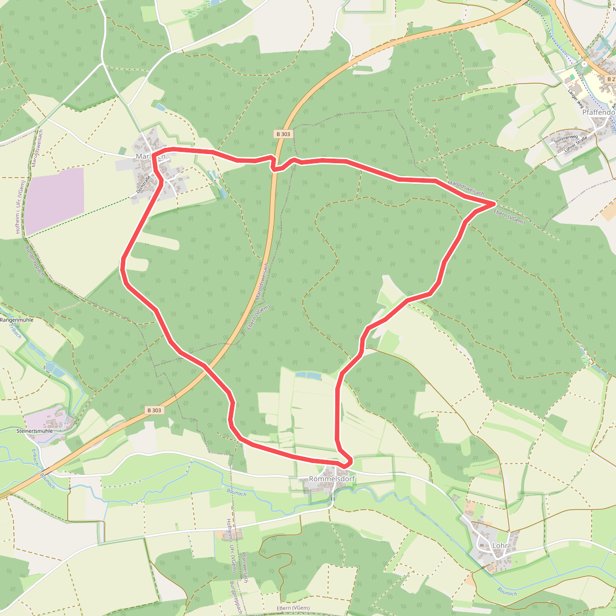 Rundwanderweg Uhu Marbach