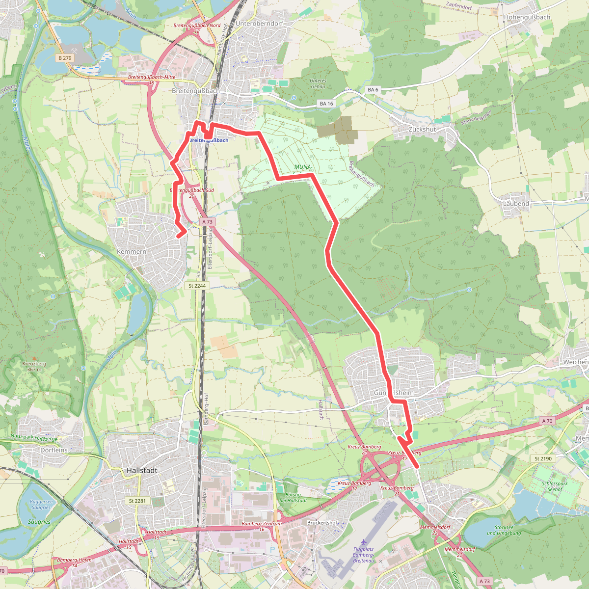 Verbindungsweg Lichteneiche - Breitengüßbach