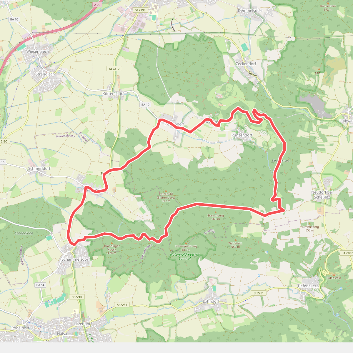 Rundweg von Schammelsdorf zum Gügel