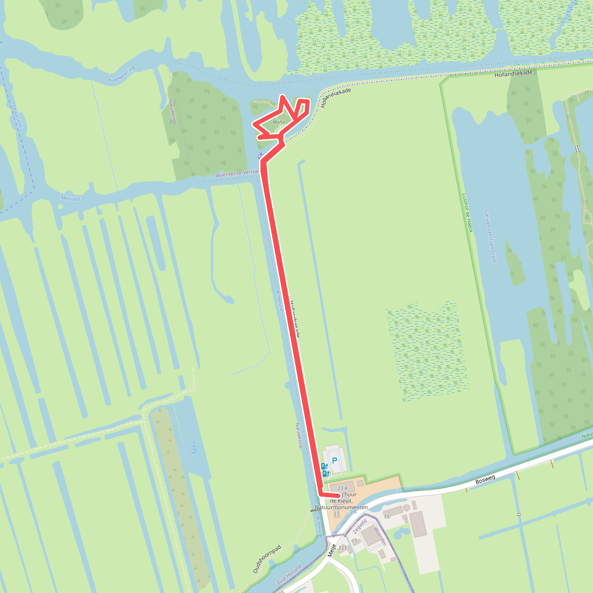 Wandelroute Malta bij de Nieuwkoopse Plassen, Nieuwkoop