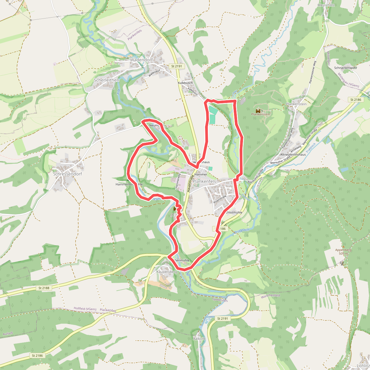 Plankenfels Rundwanderweg "3 Täler um Plankenfels"