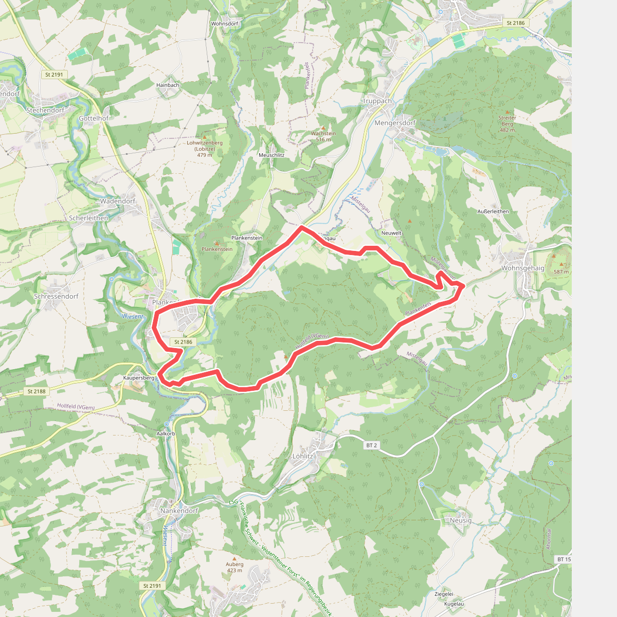 Plankenfels Rundwanderweg "Der Neubürg entgegen"