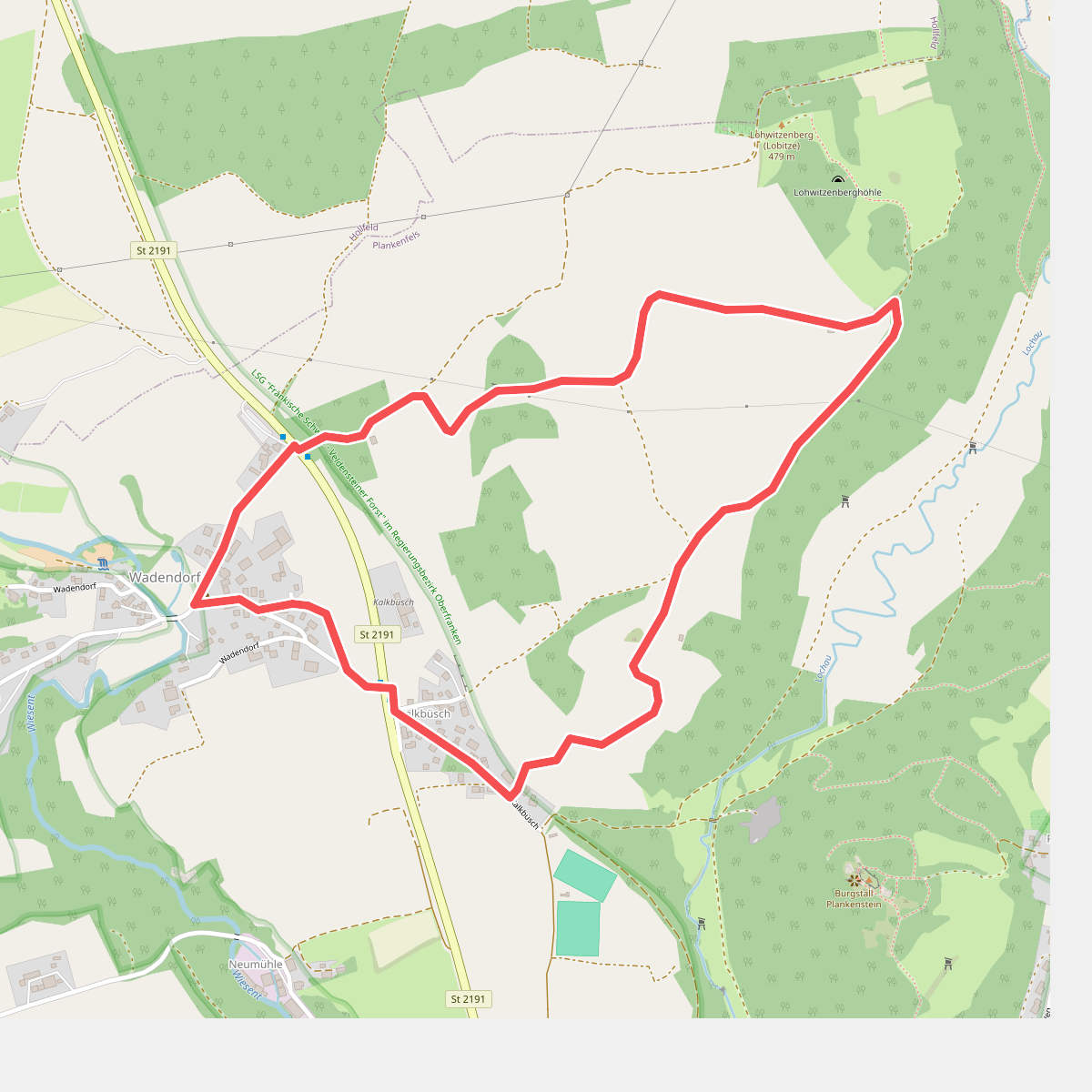Plankenfels Rundwanderweg "Lobitze"