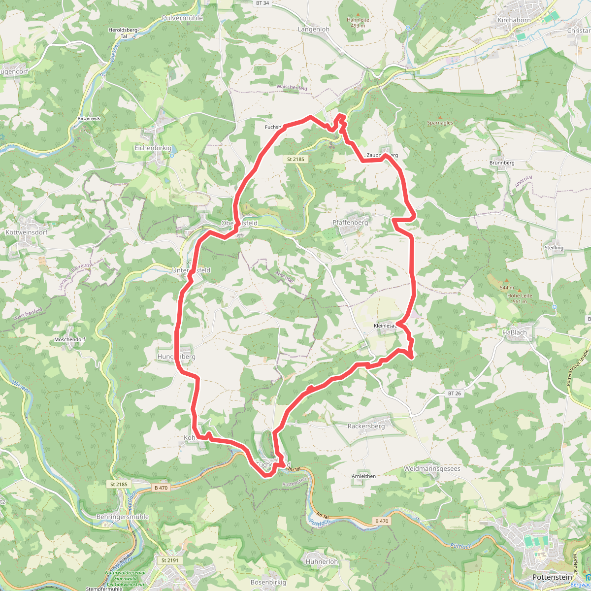 Rundweg Tüchersfeld "Ailsbachtalweg"