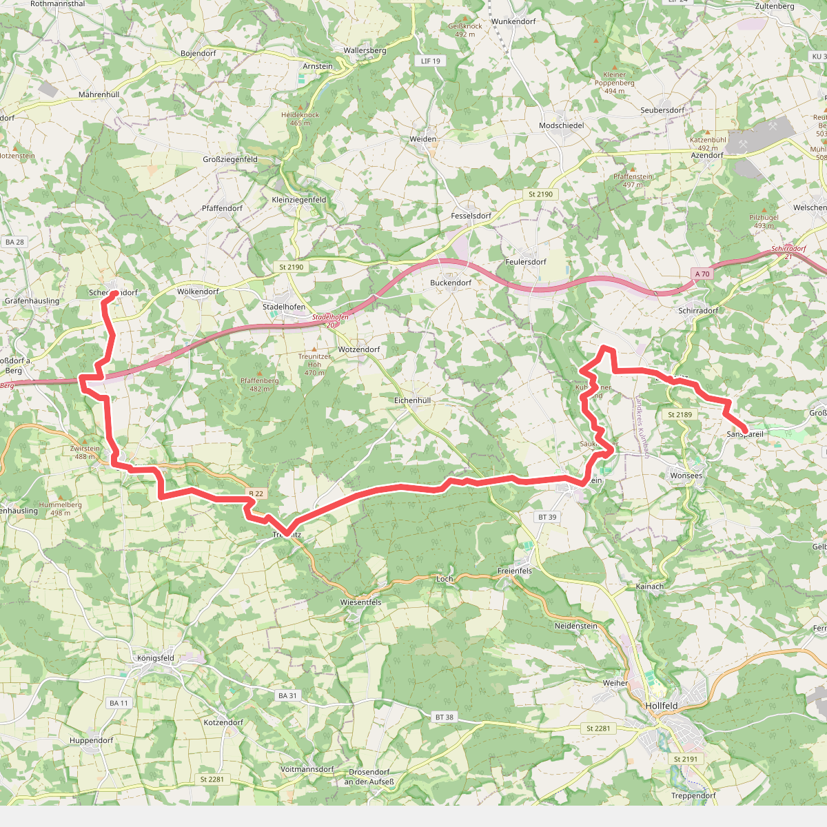 Zielwanderweg Schederndorf - Sanspareil