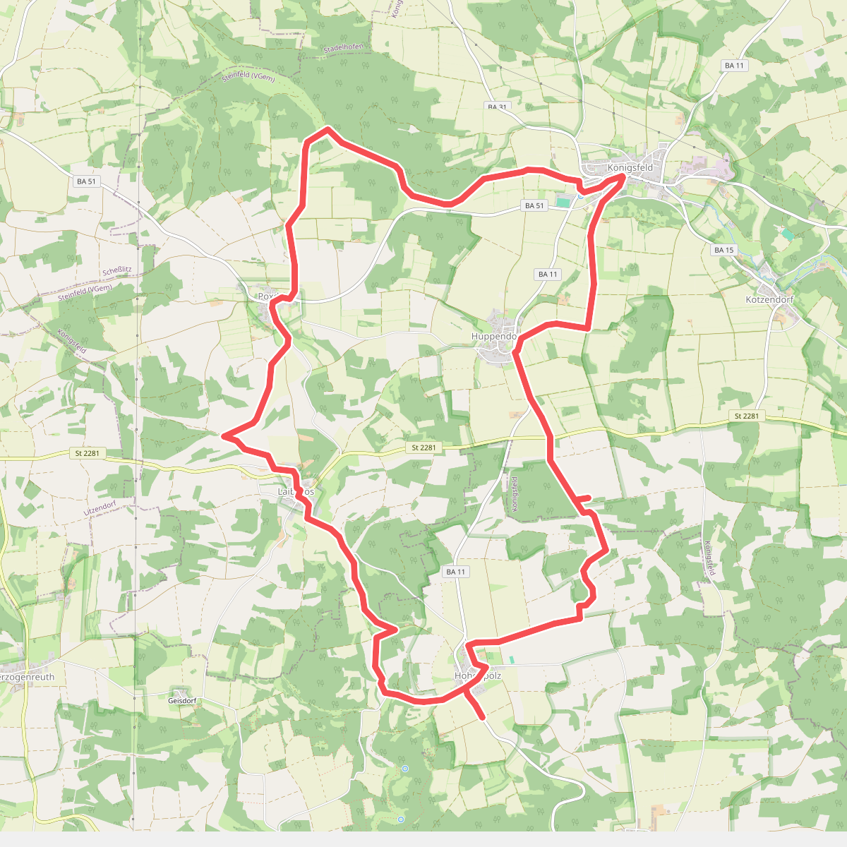 Königsfeld Kapellenweg (Gelbe Route)