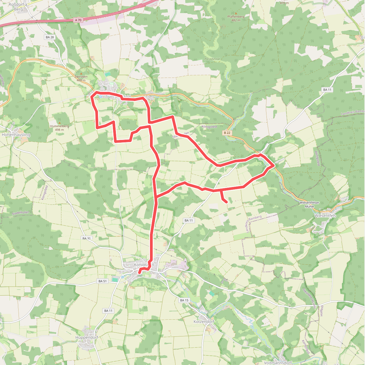 Königsfeld Kapellenweg (Rote Route)