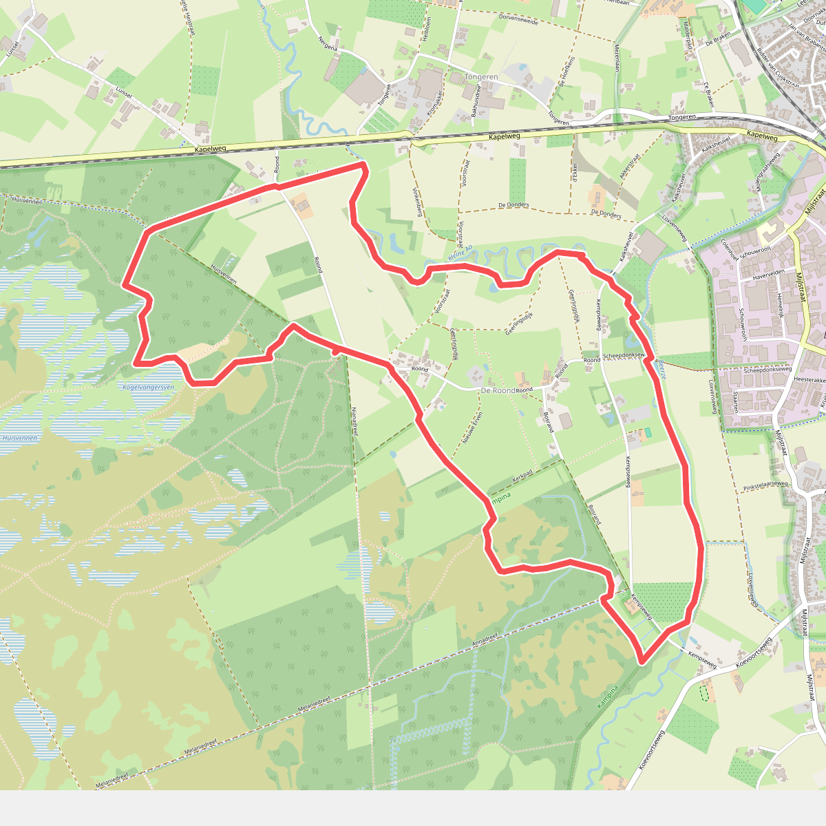 Wandelroute Smalwater, vlak bij Boxtel