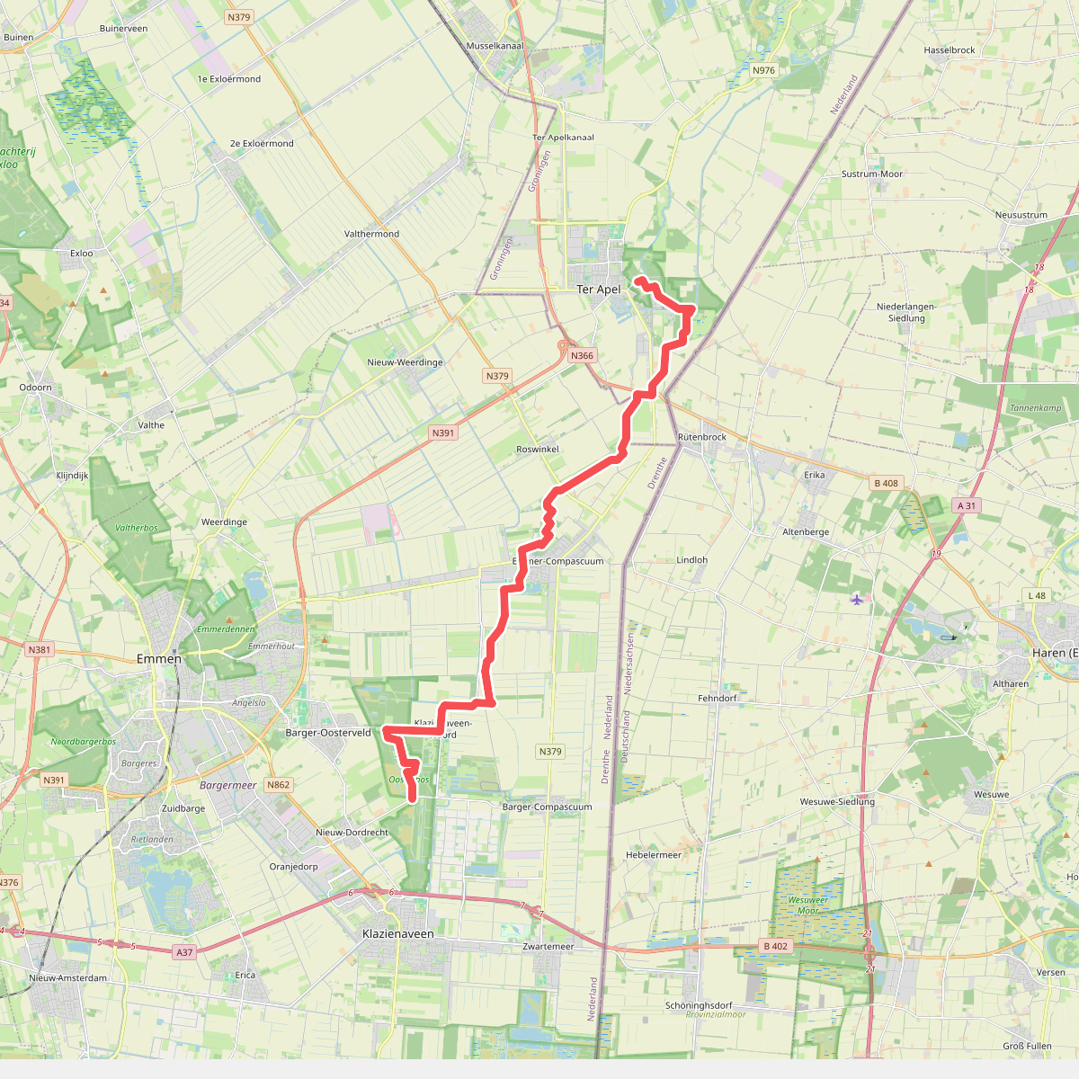 Ter Apel - Nieuw-Dordrecht · Noaberpad etappe 6