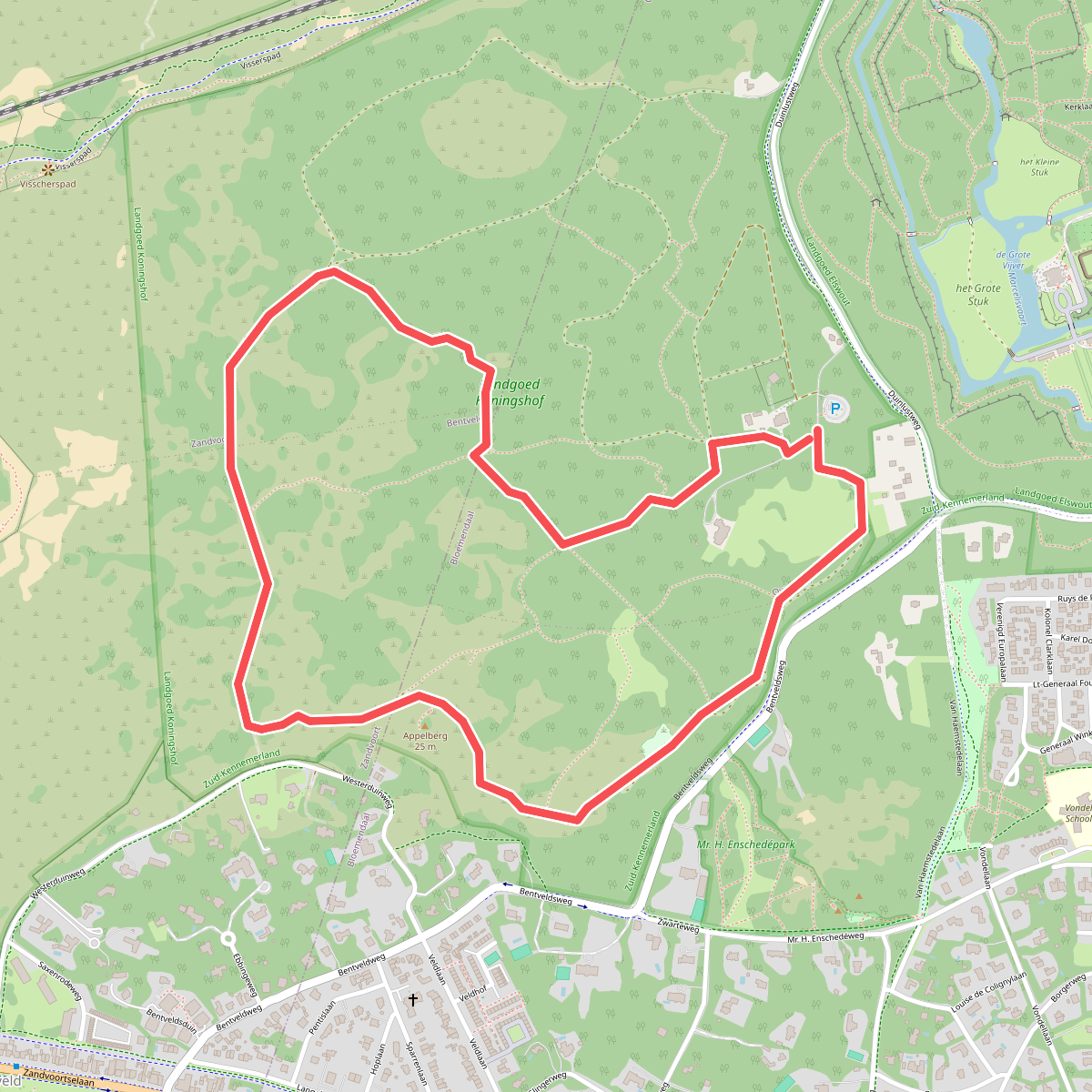 Wandelroute landgoed Koningshof, vlak bij Haarlem