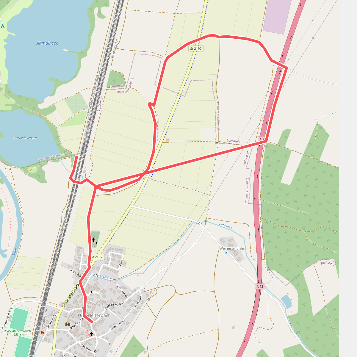 Zubringerweg Unterleiterbach - Tafel 0038