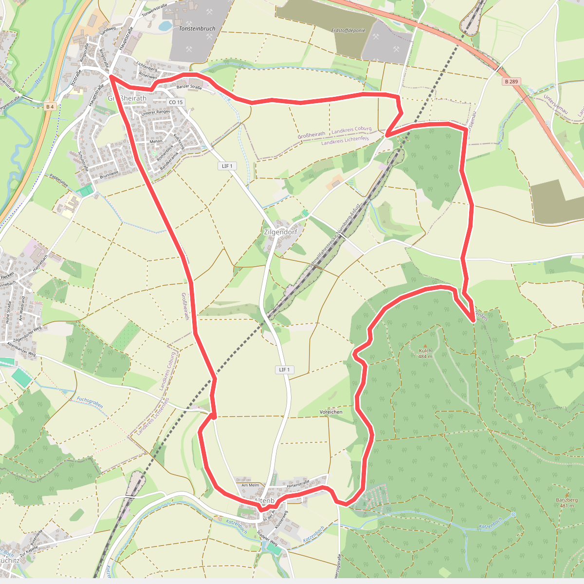 Weg Kulch/Großheirather Runde (Großheirath)
