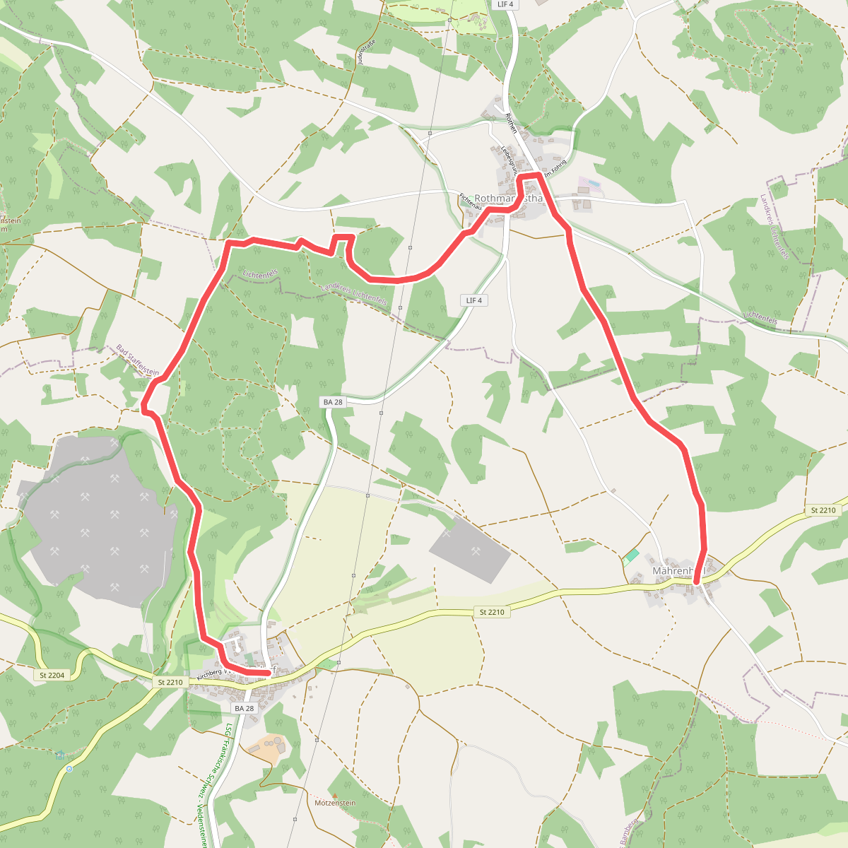 Wanderweg Wattendorf - Mährenhüll