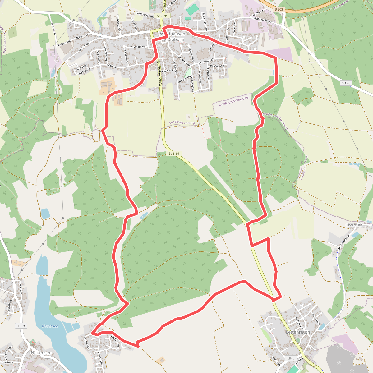 Rundweg Weidhausen - Neuensee