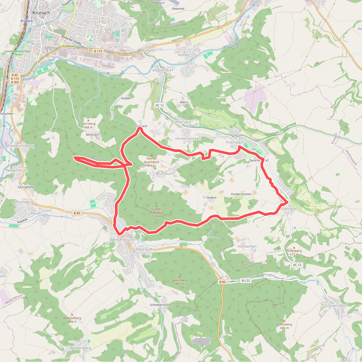 Frankenwaldsteigla Stübengrabenweg