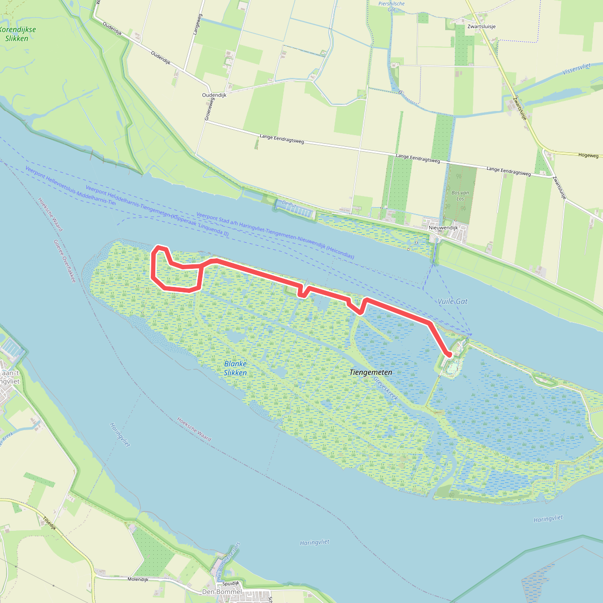 Wildernisroute op Tiengemeten