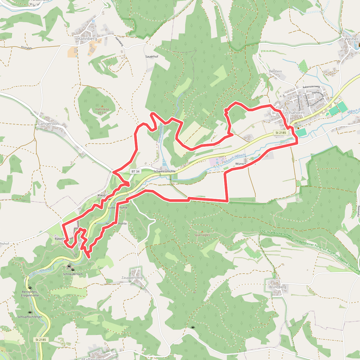 Kirchahorn Rundweg "Zu Höhlenbär und Millionär"