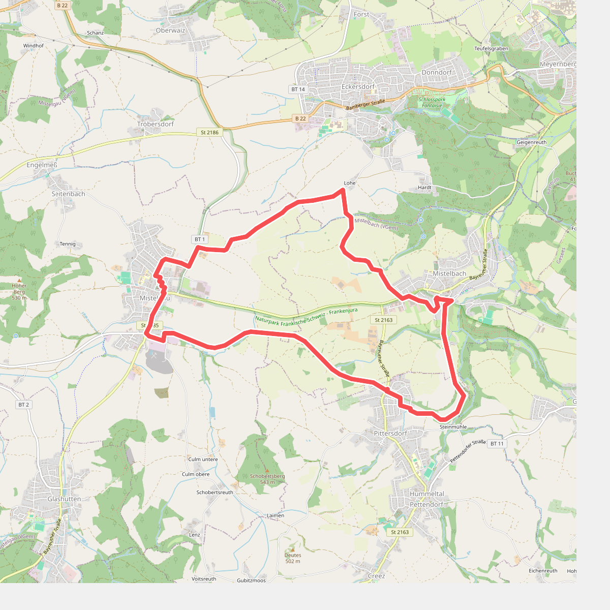 Rundwanderweg "Auf den Spuren der Eisenbahn" Mistelbach