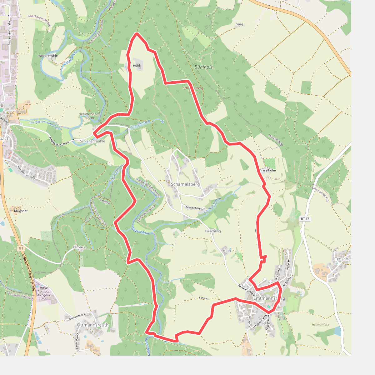 Rot-Main-Auen-Weg Rundweg Emtmannsberg