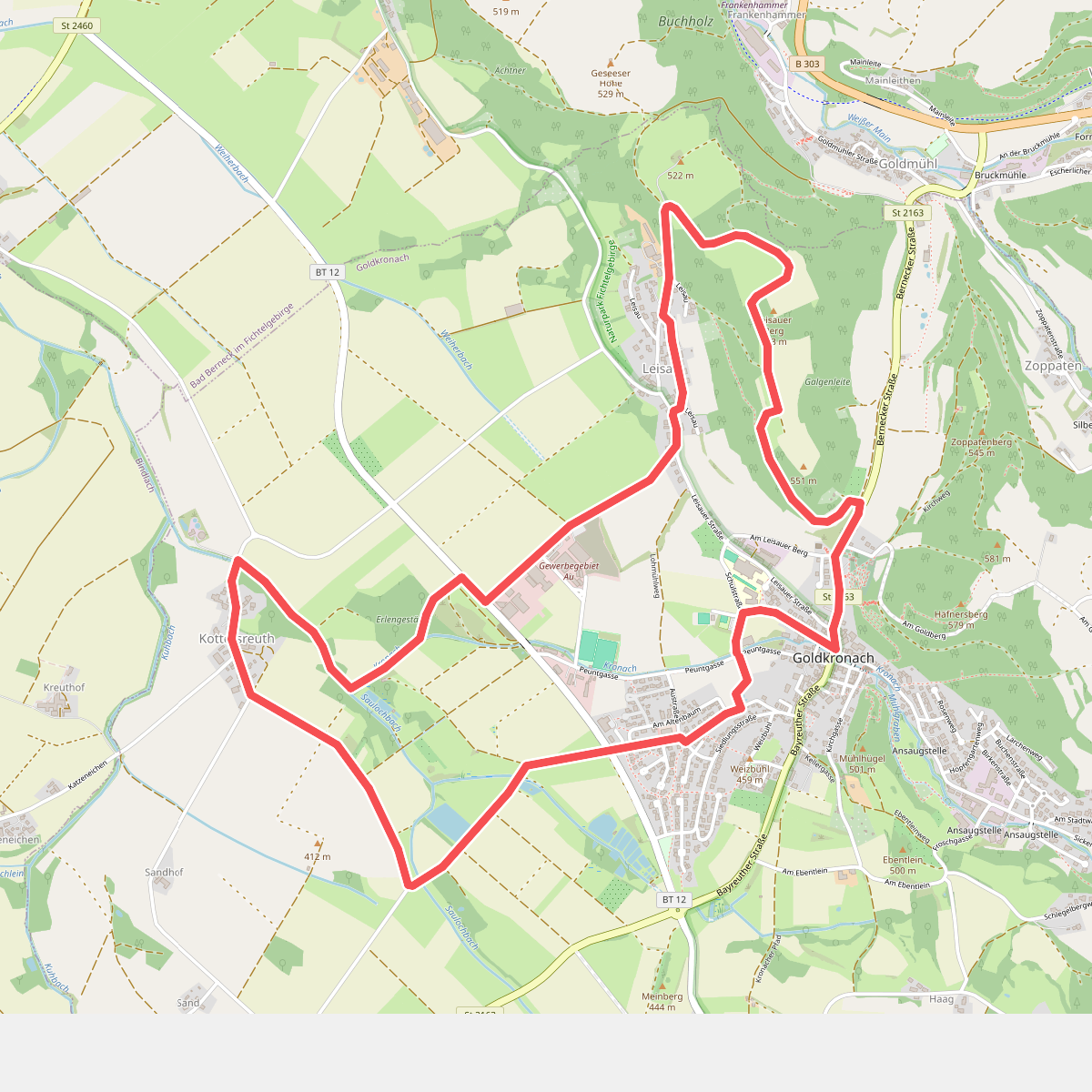 Goldkronach Rundwanderweg Nr. 1